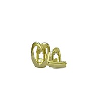 Grillz double rangée à lignes horizontales, style hip-hop ajouré, bijoux dentaires pour le quotidien et la rue, accessoires polyvalents en gros