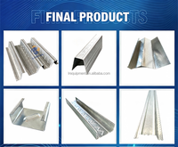Machine de formage à froid pour profilés de plafond double rangée LINRAN OEM&ODM, machine de découpe continue à double tête pour ossature légère, machine de formage de rouleaux de cloisons sèches