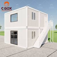 Bâtiments résidentiels modulaires préfabriqués personnalisés Cbox à deux étages, détachables, bureaux, dortoirs pour travailleurs, camp minier, maison conteneur mobile