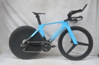 Vélo de contre-la-montre en carbone T800, vélo de route, électronique sans fil 24 vitesses, cadre aérodynamique, frein à disque, vélo de triathlon, 700C