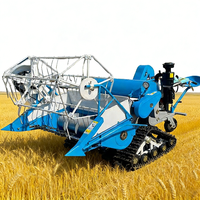 Moissonneuse-batteuse mini automotrice pour riz, blé, soja, millet, pour champs humides, Philippines, Inde