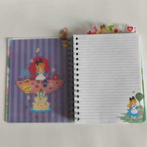 <span class=keywords><strong>Cuaderno</strong></span> de tapa blanda de PP <span class=keywords><strong>con</strong></span> estampado colorido personalizado A5 al por mayor, <span class=keywords><strong>cuaderno</strong></span> de encuadernación en <span class=keywords><strong>espiral</strong></span> <span class=keywords><strong>con</strong></span> seis divisores de índice de PP, tema de niña - Product Image 3