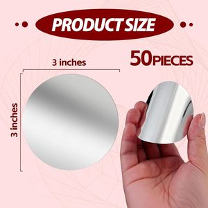 50 <span class=keywords><strong>Discos</strong></span> Vertedores Desechables Plateados de 3 Pulgadas para Botellas de Licor, Diseño Antigoteo de Un Solo Uso que Evita la Combinación de Sabores - Product Image 2