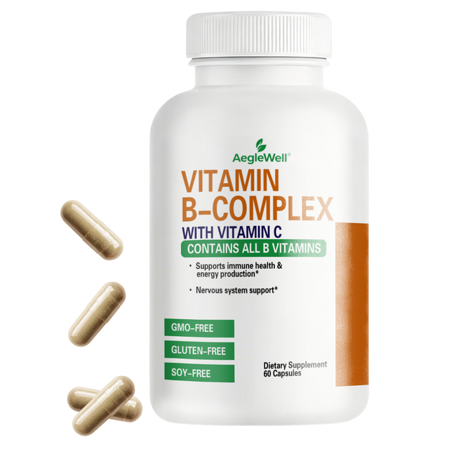 AegleWell Herbal Supplement Vitamin B Complex Capsule Immune Health Energy Support and Nervous System Support