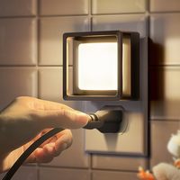 Veilleuse LED ZHILAI Mini moderne à capteur de lumière, intensité réglable, blanc chaud, à intensité variable, détecteur crépusculaire, pour chambre à coucher