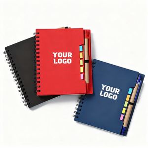 Creative <b>A5</b> Record Book With Pen Kraft Paper Cover Business Office <b>Notepad</b> - Product Image 1