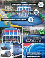 Piscine gonflable pour enfants et adultes avec toboggan, parc aquatique gonflable