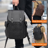 Mochila para Portátil Impermeable con Logotipo Personalizado en Relieve para Hombres y Mujeres, 15.6 Pulgadas, para Viajes de Negocios, con Compartimento para Carro, Tejida