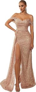 Abiti da Sera Senza Spalline Lucidi da <span class=keywords><strong>Donna</strong></span>, Vestiti Sexy in <span class=keywords><strong>Tulle</strong></span> con Paillettes per Invitati a Matrimoni, Feste di Gala - Product Image 5
