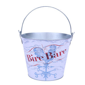 White Round Galvanized Iron Ice <b>Bucket</b> 5L <b>Beer</b> Barrel Model 012 Anhui Use with Logo Printing Customizable by Manufacturer - Product Image 5