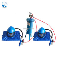 Casque de sablage avec tube de refroidissement d'air et filtre purificateur d'air respirable