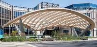 Auvent en treillis tubulaire en acier au design industriel moderne pour aéroport/gare/salle d'exposition/centre commercial