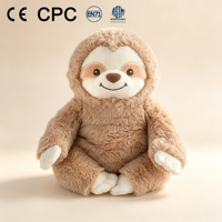 Couverture lestée en peluche de haute qualité, chaude, micro-ondable, parfumée à la lavande, avec animal en peluche paresseux en maille lavée, jouet chauffant doux pour