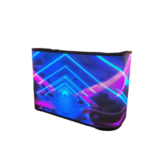 شاشة LED منحنية محمولة لمنصة <span class=keywords><strong>DJ</strong></span>، شاشة LED أمامية لطاولة <span class=keywords><strong>DJ</strong></span> في النوادي، شاشة عرض LED مرنة P1.8 P2.5 GOB - Product Image 1