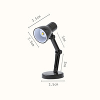 Lampe de bureau petite lampe de lecture lanterne chaude pour les yeux maison de poupée miniature pliante lampe de table à LED modèle meubles jouets