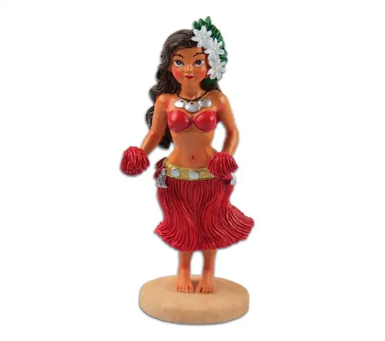 Hawaii Napua Tiare Hula Girl Miniature Dashboard Doll Bobbleheads