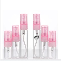 Flacon d'échantillon de testeur de verre personnalisé de 2ml 3ml 5ml 8ml 10ml mini bouteille en verre de vaporisateur de parfum transparent avec pulvérisateur de couleur en plastique
