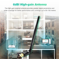 Adaptador WiFi USB EDUP EP-MS8551, Adaptador de Red Inalámbrico de 150 Mbps, Dongle WiFi con Antena de 6 dBi para Computadora Portátil y de Escritorio