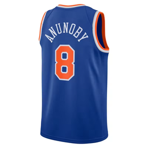 Parche Bordado para Hombre 2026 OG Anunoby # Camiseta de Baloncesto Retro de los 8 Jugadores: Jalen Brunson, Josh Hart, Anthony Towns, Patrick <span class=keywords><strong>Ewing</strong></span> - Product Image 3