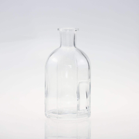 Bouteille en verre vide transparente octaédrique pour diffuseur de parfum et aromathérapie, avec bâtonnets diffuseurs, 150ml 250ml 500ml 1000ml