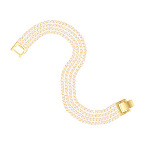 Diamond <b>Bangle</b> <b>Bracelet</b> Pear Cut Full Diamond Gold Tone Everyday Wear Jewelry - Product Image 3