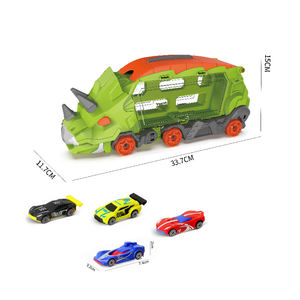 Transport <strong>Dinosaur</strong> Truck with 4 Mini <strong>Cars</strong> Kids Carrier Vehicles <strong>Toys</strong> Set Tyrannosaurus Rex Transport <strong>Toys</strong> <strong>Cars</strong> and Trucks - Product Image 2