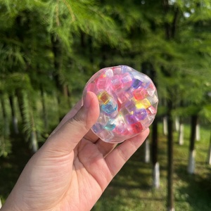 ลูกบอลบีบสีรุ้งทำมือจากญี่ปุ่น ทำจากมอลโทส เนื้อนุ่ม TPR บีบแล้วคืนตัวช้า ของเล่นบีบคลายเครียดสำหรับเด็ก - Product Image 3