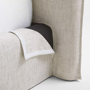 Lits king modernes avec tissu d'art en <span class=keywords><strong>lin</strong></span> Lits rembourrés de haute qualité, faciles à enlever et lavables en machine Utilisation en intérieur - Product Image 4