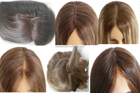 Perruque juive Sheitel transparente à dessus en soie injectée, personnalisée pour salon, en cheveux vierges Remy mongols blonds, prix usine en gros