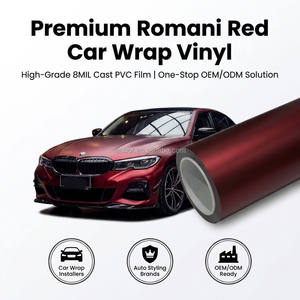 Vinilo Cromado Mate Rojo Romaee, Cambia de Color, Antiarañazos, Ecológico, Protección UV del 95%, Rollo de 8MIL para Envoltura de Carrocería - Product Image 5