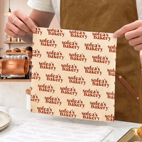 Papier sulfurisé alimentaire personnalisé avec logo, résistant à l'huile et à la graisse, enduit de PE, jetable, imperméable, pour emballer les burgers, les sandwichs et les pizzas