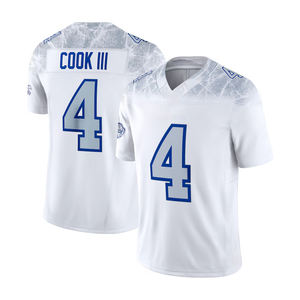 เสื้อเจอร์ซีย์ฟุตบอล Buffalo Rivalries คุณภาพสูงราคาส่งถูก หมายเลข 17 Josh Allen 4 James Cook 0 Keon Coleman แบบเย็บ - Product Image 6