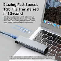 Carcasa para Disco Duro SSD USB3.1 Gen2 M.2 SATA NVMe de Alta Velocidad con Transferencia de 10 Gbps, Sin Herramientas, para Computadora Portátil, Teléfono Móvil