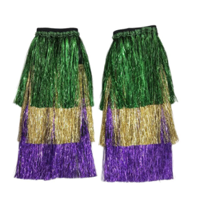 <span class=keywords><strong>LED</strong></span> Mardi Gras Calentadores de piernas Cubiertas Mardi Gras Cubiertas de piernas esponjosas Tacones de piel iluminados Botas largas Cuff Cover - Product Image 3