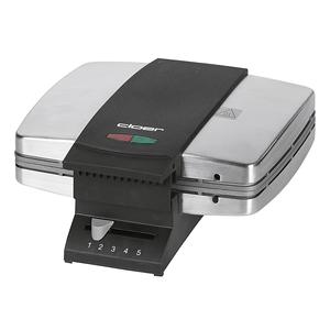 Cloer Waffelautomat 1445 930Watt Schwarz/Edelstahl - Product Image 1