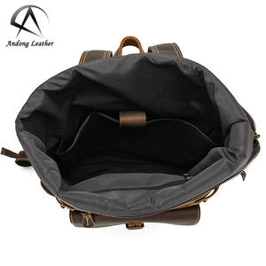 Sac à dos rétro pour homme Andong, sacs à dos en cuir Crazy Horse, cuir de vache véritable - Product Image 6