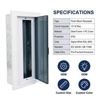 Boîtier de distribution électrique encastré Wanbo-213 avec couvercle transparent fumé en PC, unité de distribution personnalisée OEM