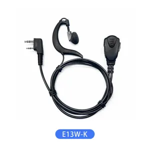 E13W-K logo kustomisasi diterima untuk Baofeng earset walkie talkie bentuk G radio dua arah