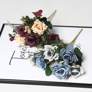Bouquet de roses artificielles en soie Lichao, style européen, petits bouquets pour mariage et décoration intérieure - Product Image 3