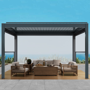 Taille bricolage 2x3m 3x3 4x4 5x5 5x4 4x6 <span class=keywords><strong>6x3</strong></span> m 6x4m Bioclimatica aluminium extérieur Pergola toit motorisé et écrans automatiques - Product Image 1