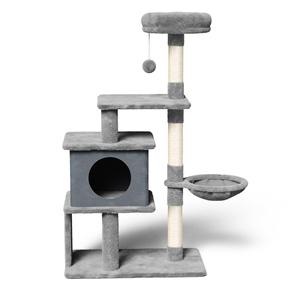 Modern Durable 4-Level Cat Tree with Hidden House Sisal <b>Scratching</b> <b>Post</b> Plush Climbing Frame for Indoor Cats - Product Image 1