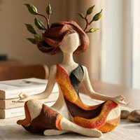 Statue de méditation en résine 2026, figurine de yoga polyvalente, sculpture apaisante, ornement pour l'harmonie intérieure, livraison directe