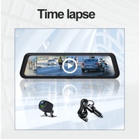 4K 12 pouces rétroviseur Dash Cam Carplay Android Auto Stream GPS Navi 5G WIFI voiture DVR caméra vidéo enregistreur transmetteur FM