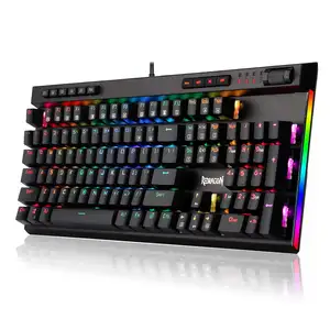 Keyboard Mesin Ketik Gaming Mekanik Antiair, Led PC Komputer Kantor