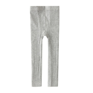 Hot Selling Großhandel Frühling und Herbst New Nine Cent Pants Kinder gestrickte Baumwoll hose jedes Match Lovely Cotton Girl Leggi - Product Image 3