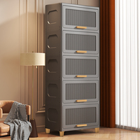 Armoire de rangement en plastique, armoire de rangement pour vêtements de bébé, armoire à tiroirs, organisateur multi-niveaux, armoire de rangement pour chambre à coucher