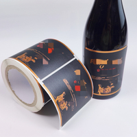 Étiquettes personnalisées pour bouteilles de vin, étiquettes transparentes imperméables pour l'emballage de boissons à base de vin rouge, autocollants de logo premium autocollants