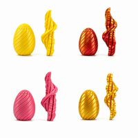 Eco-Friendly PLA Hinged 3D Printed Fidget Egg Multi-Color Options Hinged Shell for Novelty Desk Ornament Custom Branding Options
