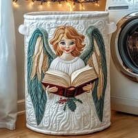 Nouveau style 2026 pour panier à linge pliable matelassé en polyester, idéal pour le rangement et la protection contre la poussière des vêtements sales, disponible en marque privée