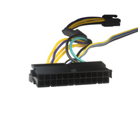Adaptador de corriente PSU ATX de 24 pines a 6 pines, conector de 24 pines a mini 6 pines de 18AWG para placa base Z220 Z230